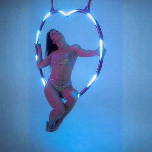 LED Heart Shape Aerial Lyra – Smart LED Aerial Hoop