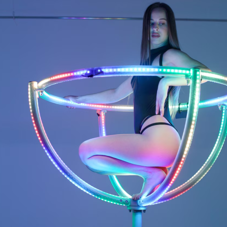 LED Lyra Champagne Glass – HalfSphere (for X-STAGE – Collapsible)