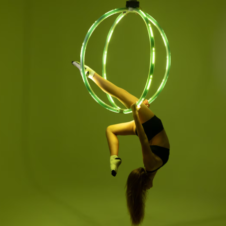 Collapsible LED Aerial Sphere Hoop for X-STAGE with Bluetooth Control