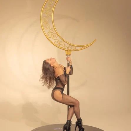 Moon Lyra for X-POLE / X-STAGE 45 mm / Aerial Hoop use – (Gold)