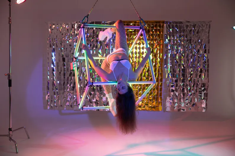 Aerial SMART LED Cube Collapsible -(Custom Aluminum Cube for Aerial Performance)